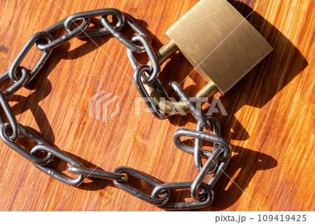南京錠と鎖 南京錠と鎖 109419425