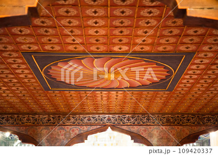 Statue of Mimar Sinan, who built the Selimiye Mosque in 1575, and big cannons, 09 August 2019 Turkey Edirne 109420337