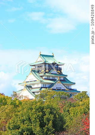 大阪府大阪市、大阪城の風景 大阪府大阪市、大阪城の風景 109420849
