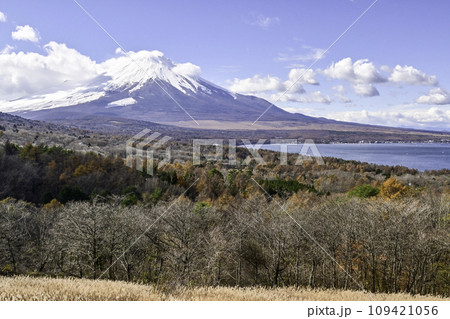 山中湖パノラマ台付近からの晩秋の富士山 山中湖パノラマ台付近からの晩秋の富士山 109421056
