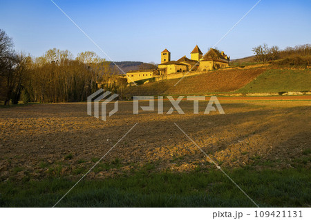 Chateau de Pierreclos castle, Saone-et-Loire departement, Burgundy, France Chateau de Pierreclos castle, Saone-et-Loire departement, Burgundy, France 109421131