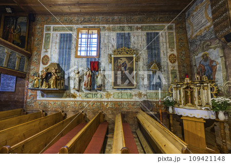 Roman catholic church of Saint-Francis of Assisi, UNESCO site, Hervartov near Bardejov, Slovakia 109421148