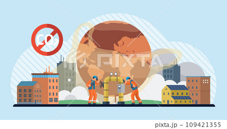 Carbon dioxide vector illustration. The co2 problem necessitates shift toward eco-friendly and sustainable solutions Pollution from carbon dioxide sources poses threat to environmental equilibrium Carbon dioxide vector illustration. The co2 problem necessitates shift toward eco-friendly and sustainable solutions Pollution from carbon dioxide sources poses threat to environmental equilibrium 109421355