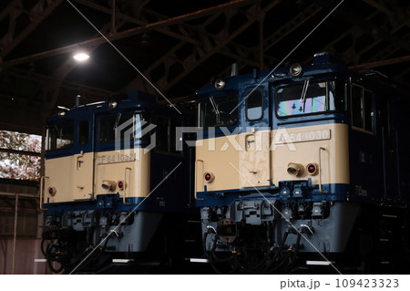 レトロな車両庫に佇むEF64-1030号機とEF64-1032号機_2023/11/25撮影 レトロな車両庫に佇むEF64-1030号機とEF64-1032号機_2023/11/25撮影 109423323
