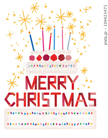 メリークリスマスred_ケーキ型 メリークリスマスred_ケーキ型 109423471