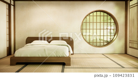 Interior Luxury modern Japanese style bedroom mock up, Designing the most beautiful. 109423831