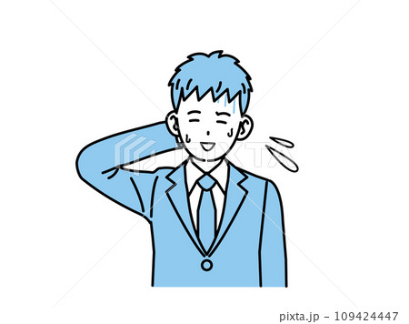 焦って動揺し困った表情をする中高生の男の子 109424447