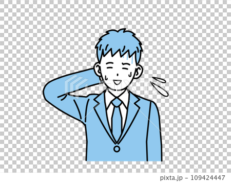 一個看起來不耐煩、心煩意亂和困擾的國中和高中男孩 一個看起來不耐煩、心煩意亂和困擾的國中和高中男孩 109424447