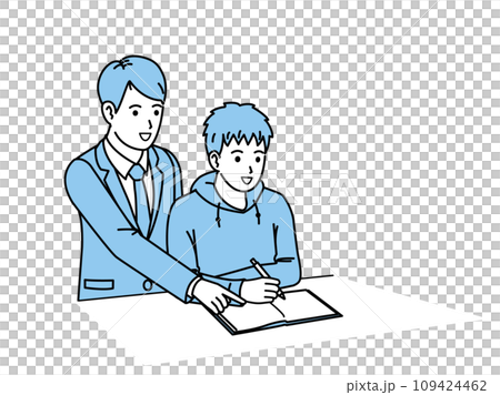 家庭教師、塾、予備校、教える先生 109424462