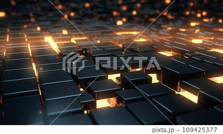 3d square texture background. Shiny background concept. Generative AI 109425377
