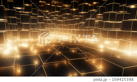 3d square texture background. Shiny background concept. Generative AI 109425398