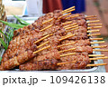 Closeup of grilled meat skewer on the street in Ho Chi Minh City 109426138