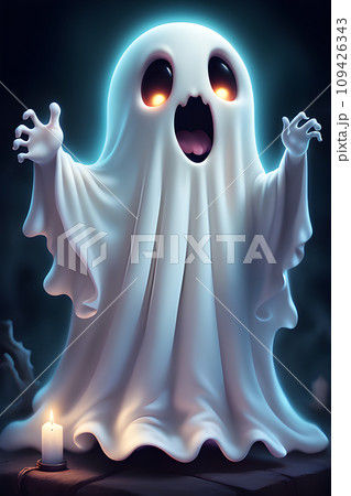 a White Ghost, Cute Little Ghost a White Ghost, Cute Little Ghost 109426343