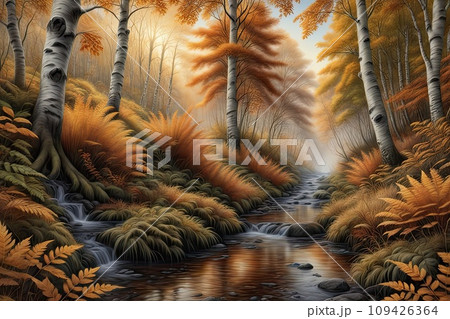 panorama of beautiful countryside, landscape panorama of beautiful countryside, landscape 109426364