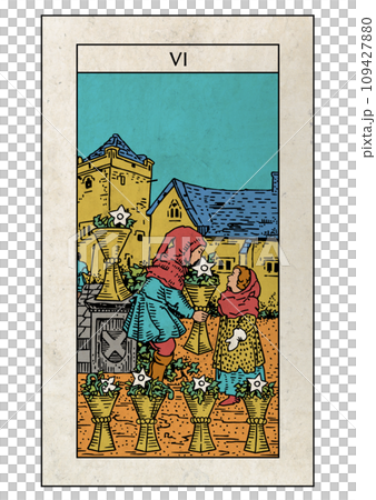 騎士塔羅牌小阿爾克那聖杯六 109427880