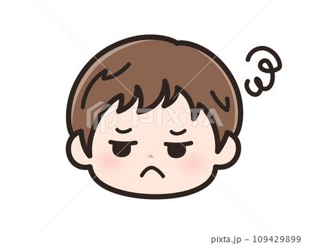嫌だの男の子の顔のイラスト素材 [109429899] - PIXTA