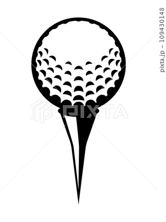 Golf ball illustration. Sport club item or symbol. 109430148