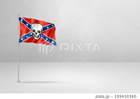 Confederate death flag isolated on whiteのイラスト素材 [109430360] - PIXTA