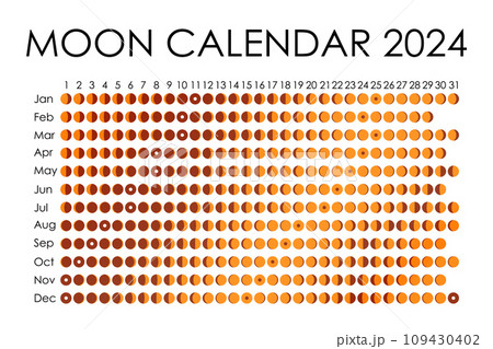 2024 Moon calendar. Astrological calendar design. planner. Place for stickers. Month cycle planner mockup. Isolated black and white background 2024 Moon calendar. Astrological calendar design. planner. Place for stickers. Month cycle planner mockup. Isolated black and white background 109430402