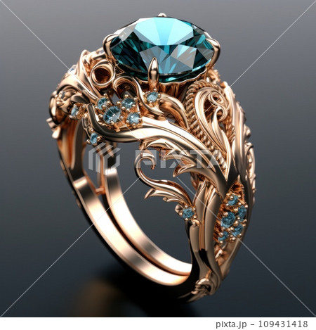 the stone ring is red gold with blue blue color, the stone ring is red gold with blue blue color, 109431418