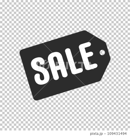 Simple black tag with white SALE text icon - sale, special price, discount image material Simple black tag with white SALE text icon - sale, special price, discount image material 109431494