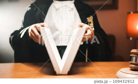 Lawyer Opens A big Book Lawyer Opens A big Book 109432912