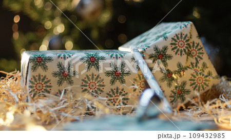 Christmas gifts under the tree 109432985