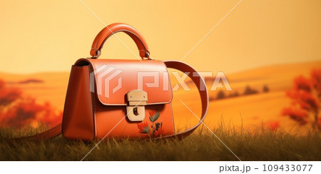 leather handle shoulder bag with a clasp, leather handle shoulder bag with a clasp, 109433077