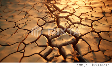 乾燥してひび割れた大地の背景「AI生成画像」 乾燥してひび割れた大地の背景「AI生成画像」 109438247
