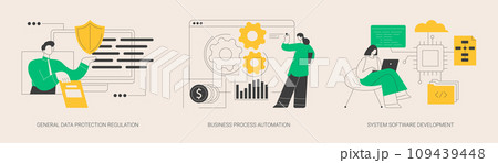Digital transformation abstract concept vector illustrations. 109439448