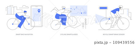 Smart cycling isolated cartoon vector illustrations se 109439556