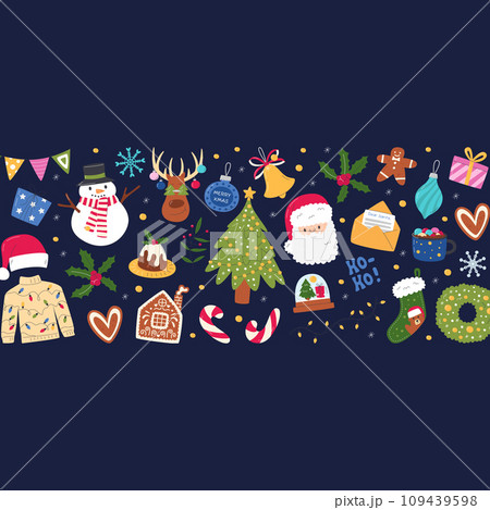 New Year celebration horizontal rectangular banner 109439598