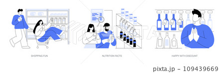 Food shopping isolated cartoon vector illustrations se Food shopping isolated cartoon vector illustrations se 109439669