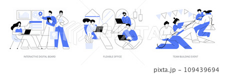 Teamwork and collaboration isolated cartoon vector illustrations se 109439694