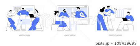 Teamwork at the office isolated cartoon vector illustrations se Teamwork at the office isolated cartoon vector illustrations se 109439695