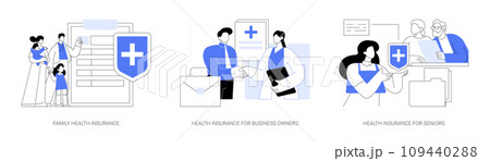 Health insurance isolated cartoon vector illustrations se 109440288