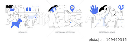 Pet care services isolated cartoon vector illustrations se Pet care services isolated cartoon vector illustrations se 109440316