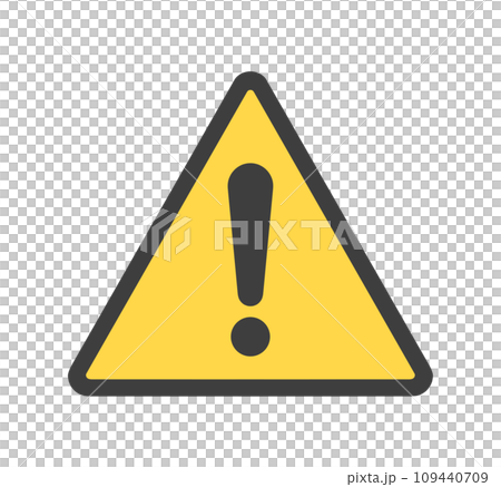 Yellow and black|Simple warning mark Yellow and black|Simple warning mark 109440709