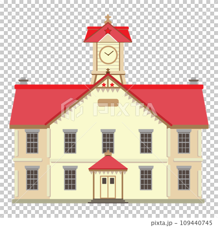 Sapporo Clock Tower Simple Illustration 109440745