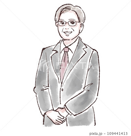 スーツ/年配男性/おじさん/40代/50代/60代/外商/営業マン/上司/役員/中年男性/お父さん/ スーツ/年配男性/おじさん/40代/50代/60代/外商/営業マン/上司/役員/中年男性/お父さん/ 109441413