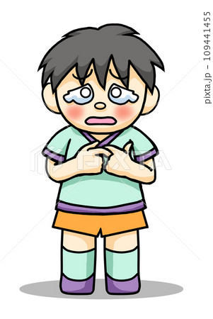 とても落ち込んでいる男の子 109441455