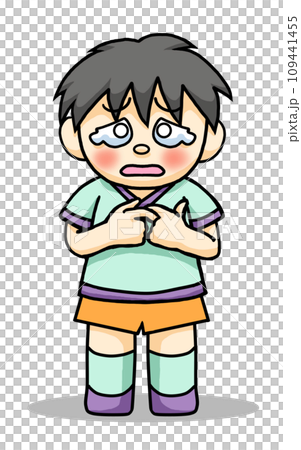 とても落ち込んでいる男の子 109441455