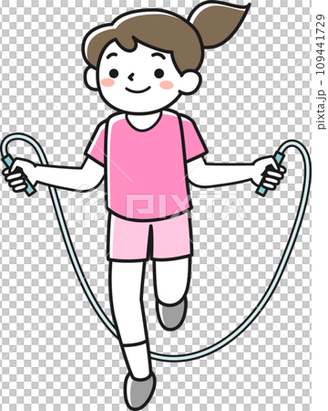 縄跳びをする女の子 109441729