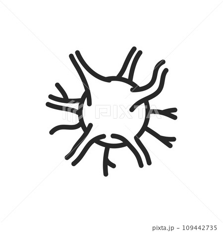 Neuron Icon. Vector Symbol for Neurological Cells, Brain Function and Neural Network Education. Isolated Outline Sign. Neuron Icon. Vector Symbol for Neurological Cells, Brain Function and Neural Network Education. Isolated Outline Sign. 109442735