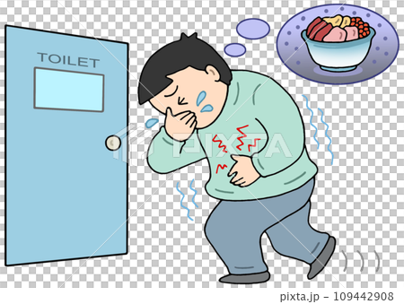 病気・疾病 - 汚染食品による食中毒感染 109442908