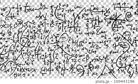 板上寫有虛構人物，透明背景上有純黑色字符，AI 生成的圖像 109443196