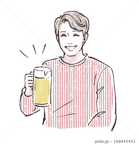 お酒/ビール/乾杯/飲み会/アルコール/飲酒/忘年会/新年会/歓迎会/お祝い/居酒屋/ジョッキ/ 109443451