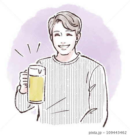 お酒/ビール/乾杯/飲み会/アルコール/飲酒/忘年会/新年会/歓迎会/お祝い/居酒屋/ジョッキ/ 109443462