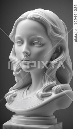 美しい少女の頭部の彫刻 美しい少女の頭部の彫刻 109444086