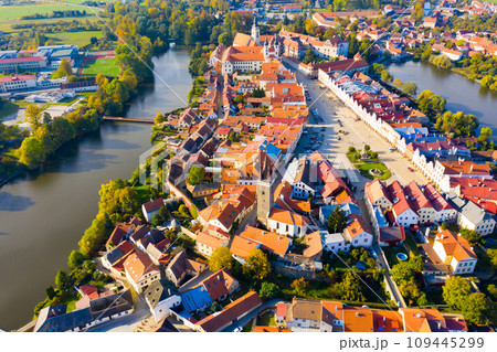 Aerial view of Telc, Czech Republic Aerial view of Telc, Czech Republic 109445299